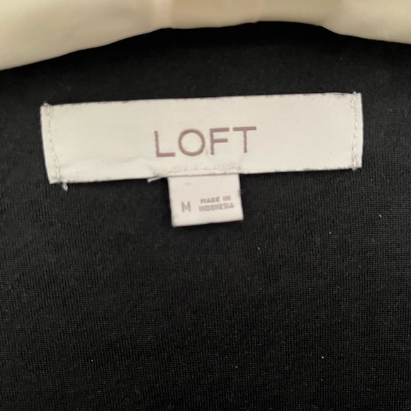 LOFT navy Floral Long Sleeve wrap Dress - Picture 3 of 6